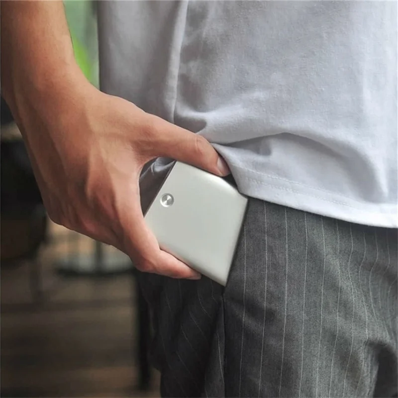BISI GORO/2021 модные RFID держатель для кредитных карт из нержавеющей стали мини Чехол
