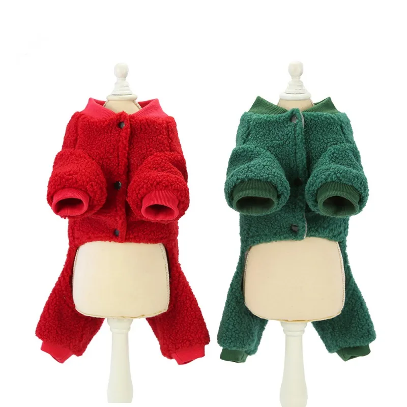 Одежда для собак флисовая одежда домашних животных комбинезон новогодний костюм