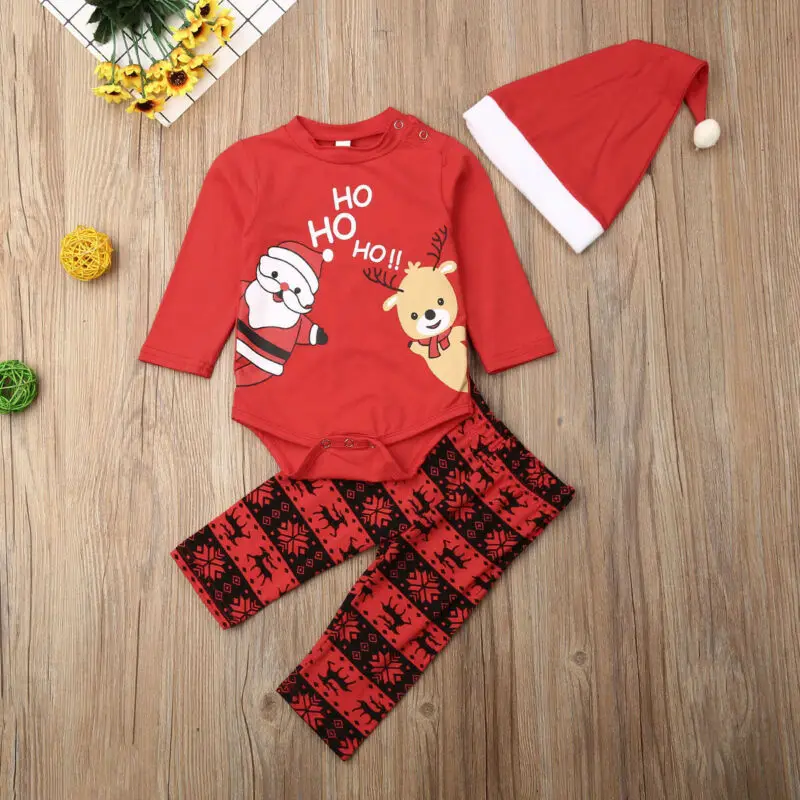 Новое поступление комплект рождественской одежды для маленьких девочек и