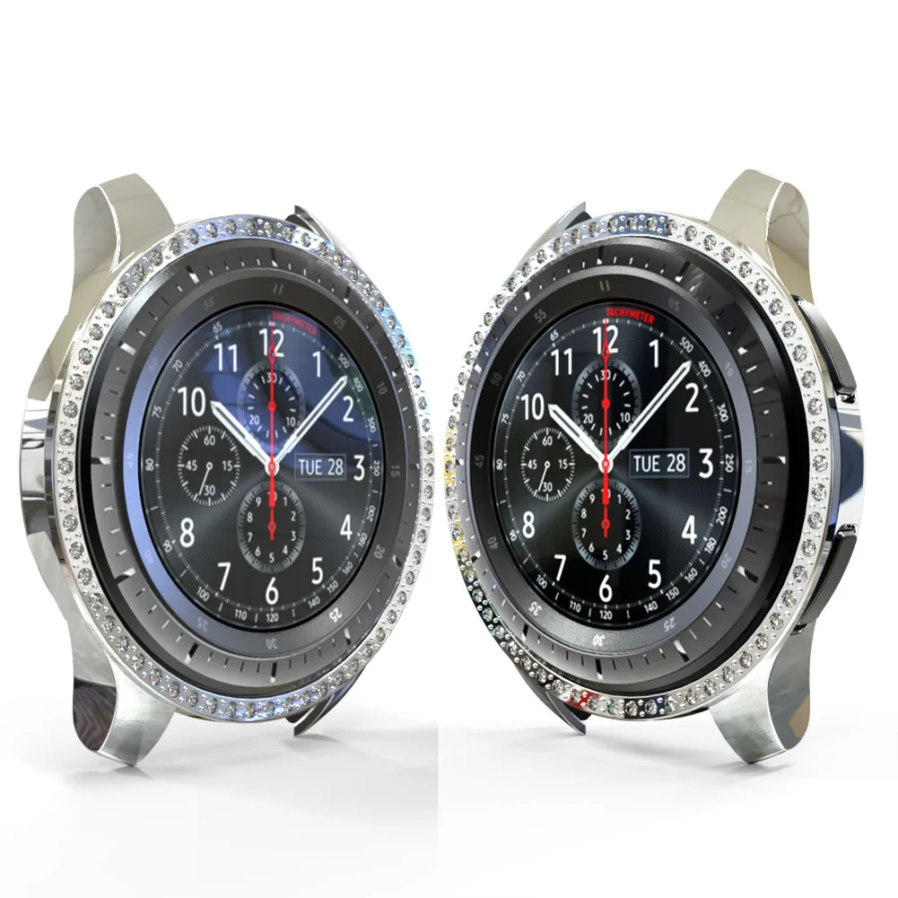 Блестящий Алмазный чехол для Samsung Galaxy Watch 42 мм 46 защитный бампер Gear S3 Frontier|Часы
