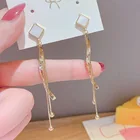 Серьги-подвески женские, из акрила, золотистые, массивные, 2021