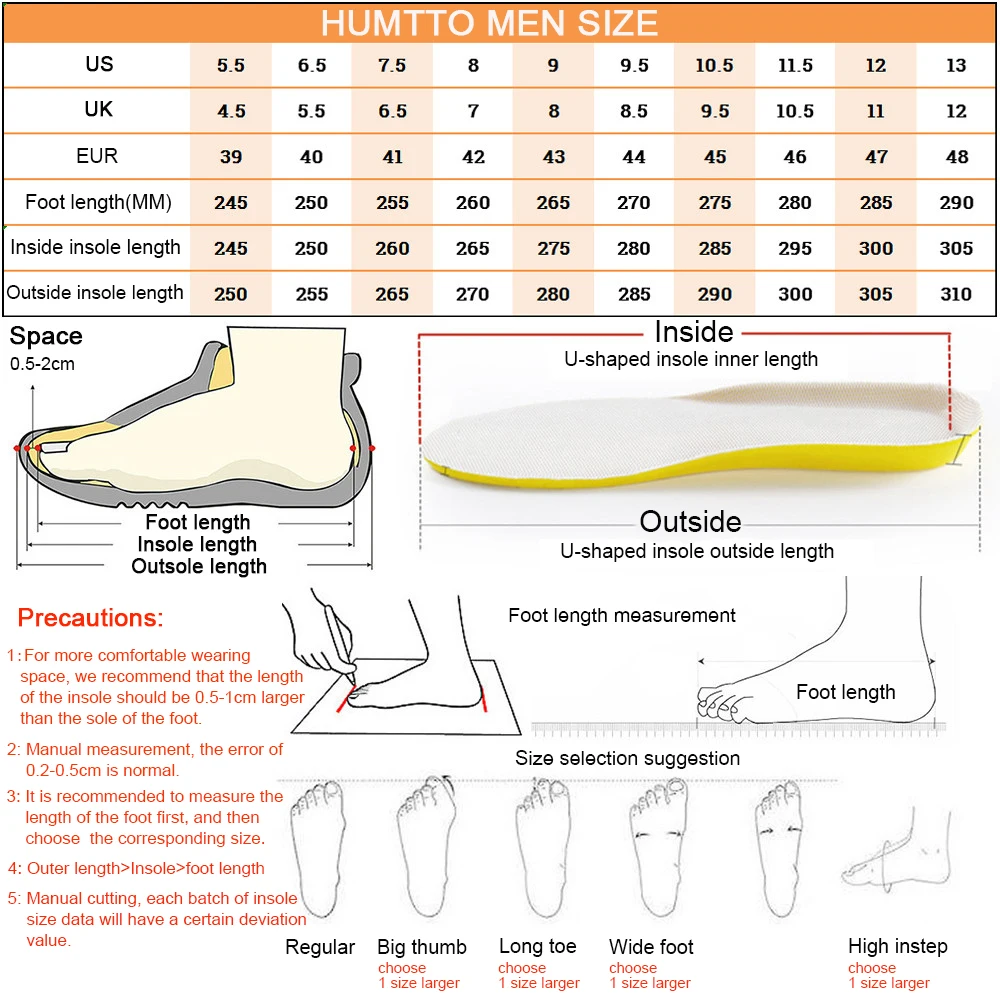 

HUMTTO Mens Running Shoes Breathable Outdoor Luxury Designer Men Shoes Sneakers Light Non-slip Black White Sport Shoes for Man