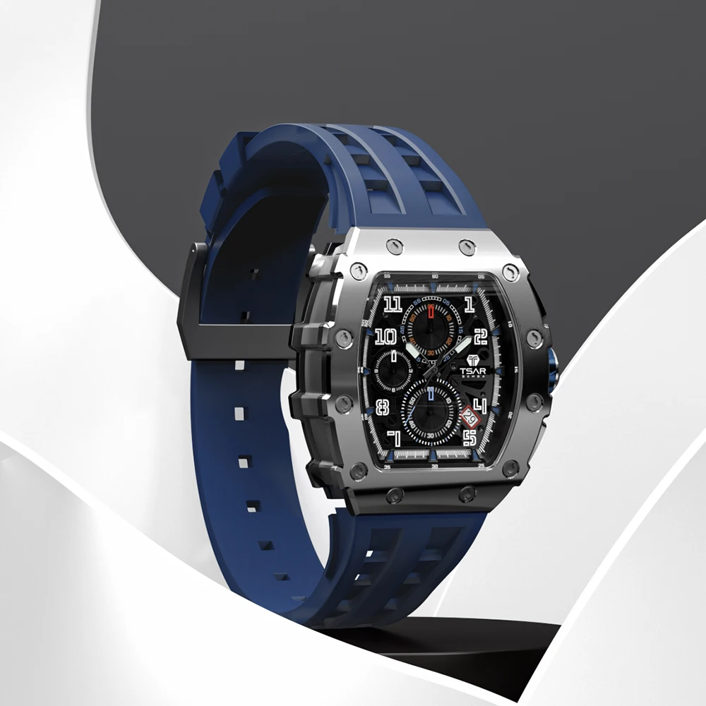 

TSAR BOMBA Часы мужские наручные, модные деловые, с хронографом, из нержавеющей стали 316L, водонепроницаемость 50 м