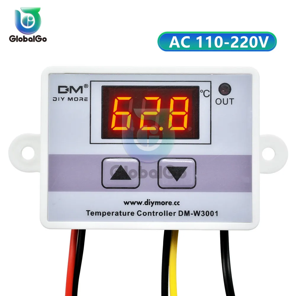 AC 110-220V XH W3001 цифровой регулятор температуры тестер метр термостат терморегулятор аквариумный регулятор температуры воды 110 В 220 в 12 В 24 В - Цвет: AC 110-220V