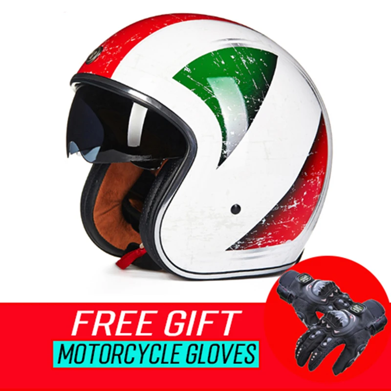 Винтажный мотоциклетный шлем TORC в стиле ретро велосипедный скутер Чоппер 3/4 с