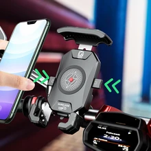 15W Qi Wireless and  USB Charger, Phone Holder  GPS Phone Mount for Motorcycle Handlebar phone accessories