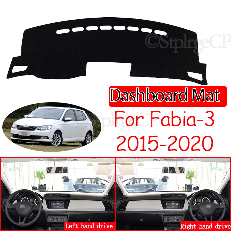 Противоскользящий коврик для Skoda Fabia 3 NJ 2015 2016 2017 2018 2019 2020 MK3 накладка на приборную