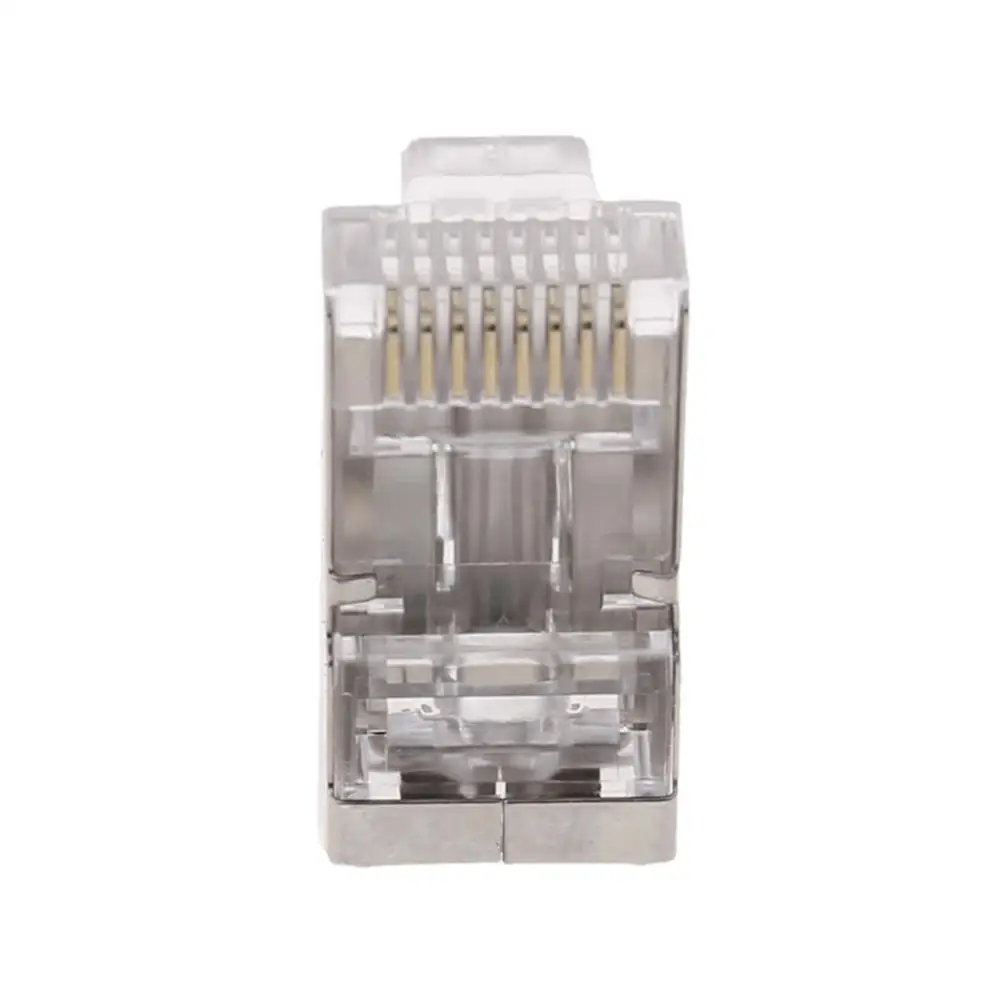 100 шт. Cat6 8-Pin RJ45 8P8C экранированный многожильный обжимной модульный разъем-L059 Новый