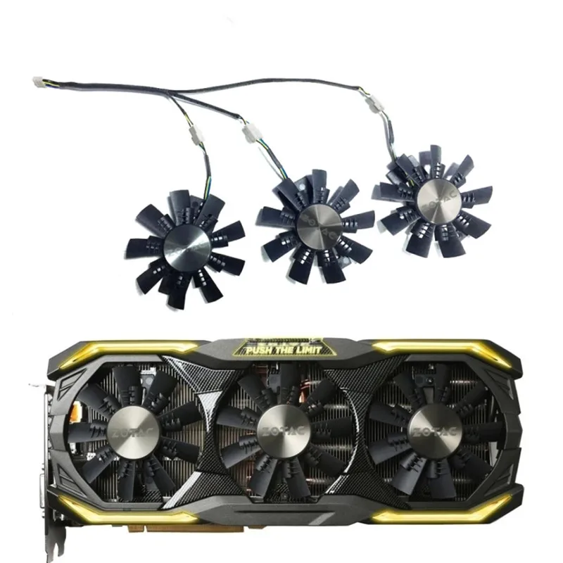 

3pcs 4pin GA92S2U DC 12V 0.45A GTX1070 GTX1080 gpu cooler for Zotac GeforceGTX 10801070 Ti Amp Extreme + graphicscard coolingfan