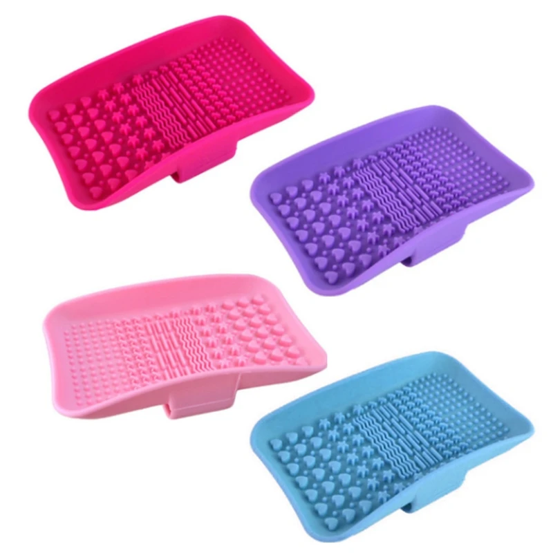 

Силиконовый коврик для чистки кистей, скребок для кистей для макияжа, портативный инструмент для мытья