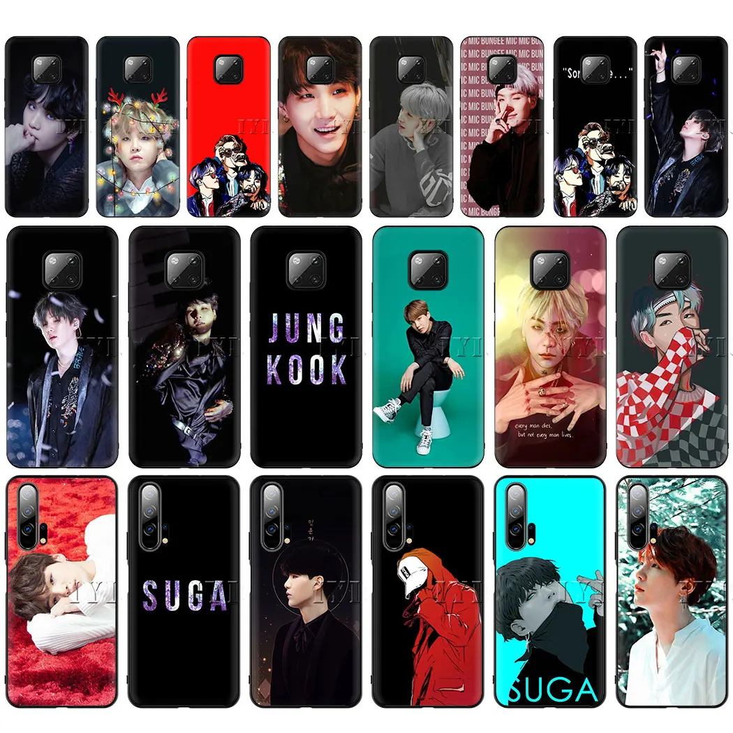 Suga K Pop Min Yoongi мягкий чехол для телефона huawei Note 10 Honor 6A 7A Pro 8 9 Lite 7X 8X 8C 7C