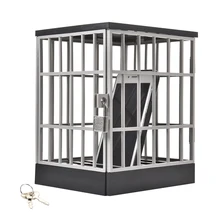 Mobile Phone Jail Cell Prison Lock Up Safe Smartphone Home Table Office Gadget Quality Storage Box Locking Cage Party Superb