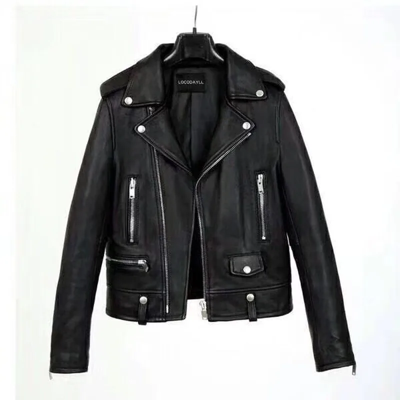 

2021 Spring Autumn Women Fashion PU Jacket Metal Motor Punk Bomber Jacket Golden Hollow Out Jacket Female Streetwear Y597