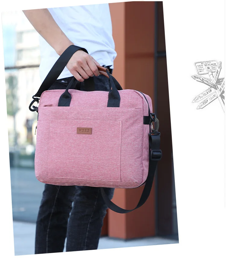 new all-in-one solid color business computer bag out of office fashion simple portable one shoulder breathable briefcase