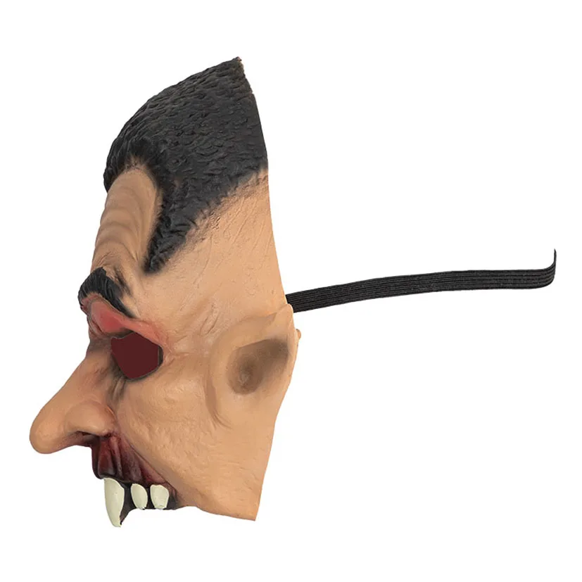 Латексная маска вампира на половину лица косплей Хэллоуин головной убор для игр
