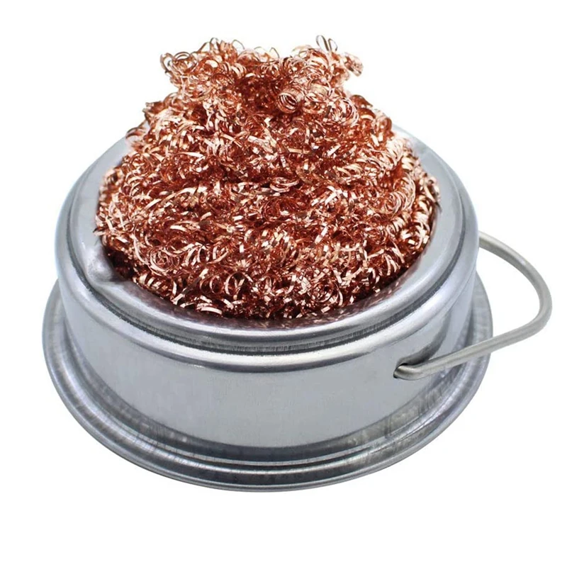 

4 Soldering Tip Cleaning Ball and 2 Base Soldering Tip Iron Cleaner Solder Iron Tip Holder Brass Tip Cleaner Kit