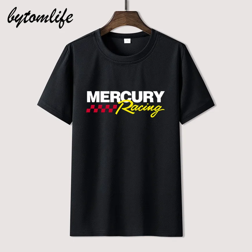 2021 удобная летняя футболка Mercury Racing bmx с принтом популярная хлопковые футболки