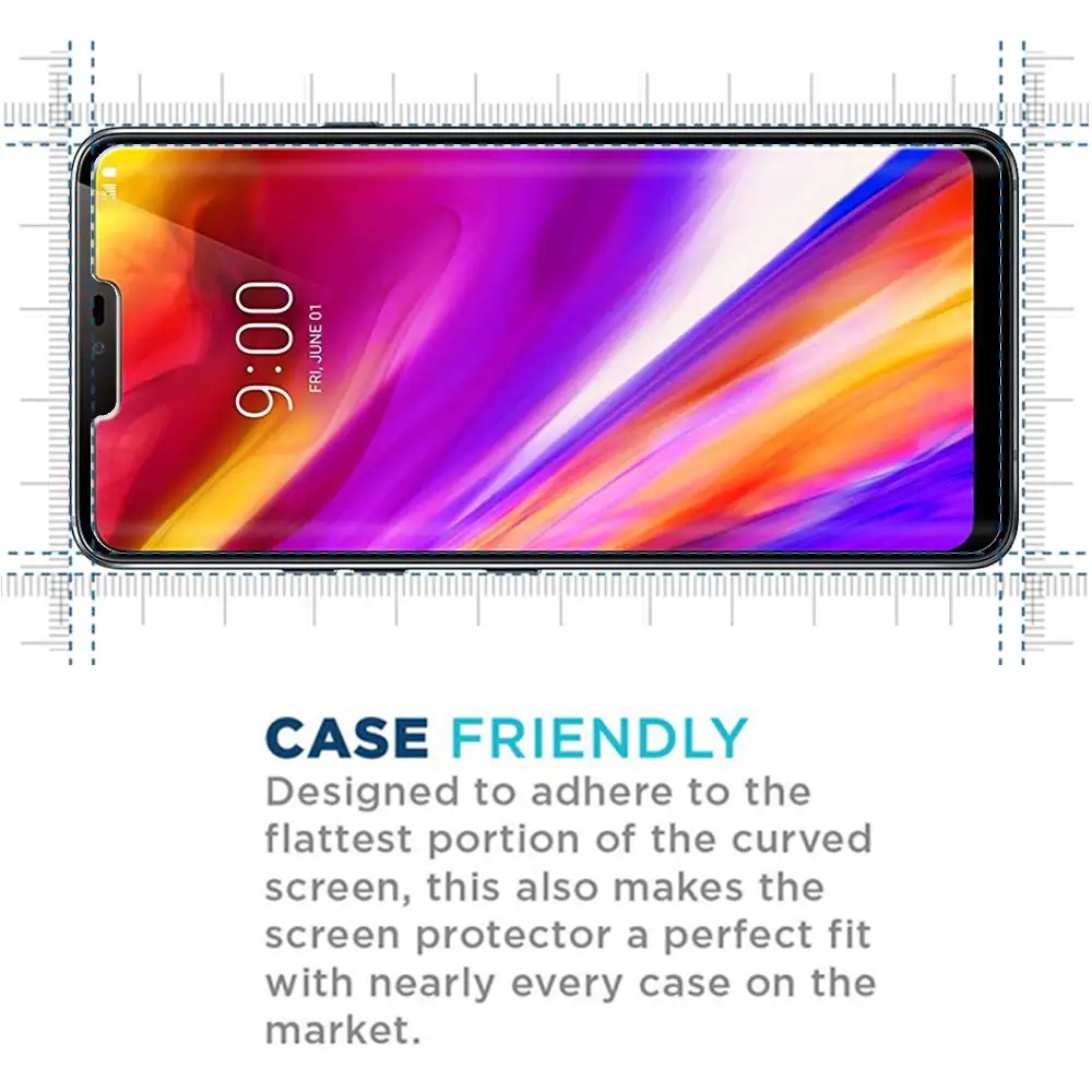2.5D полное покрытие закаленное стекло для LG V50 G7 PLUS Мощная защита экрана G8 G8S ThinQ/LG