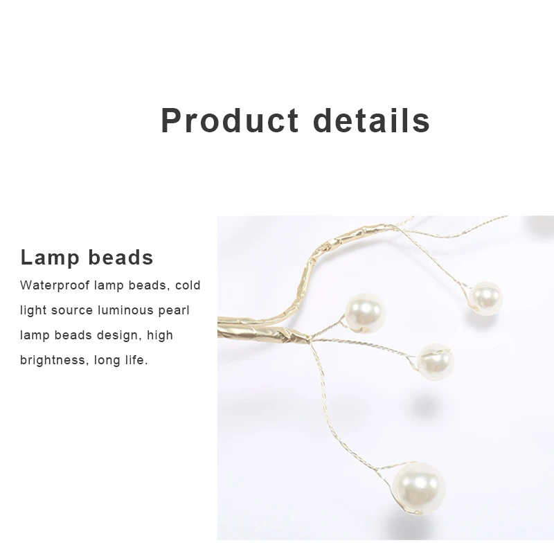 

Lantern Led Copper Wire Light Tree Light Touch Switch Pearl Sky Star Usb Night Light (without Battery) Luminary Holiday Lighting