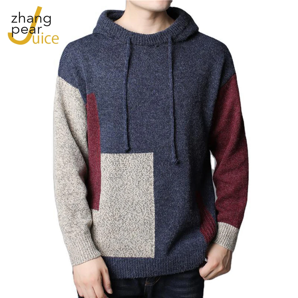 

Men's Hoodie Men Warm Hooded Knitted Fashion Pullovers Sweatshirt Male Casual Clothing