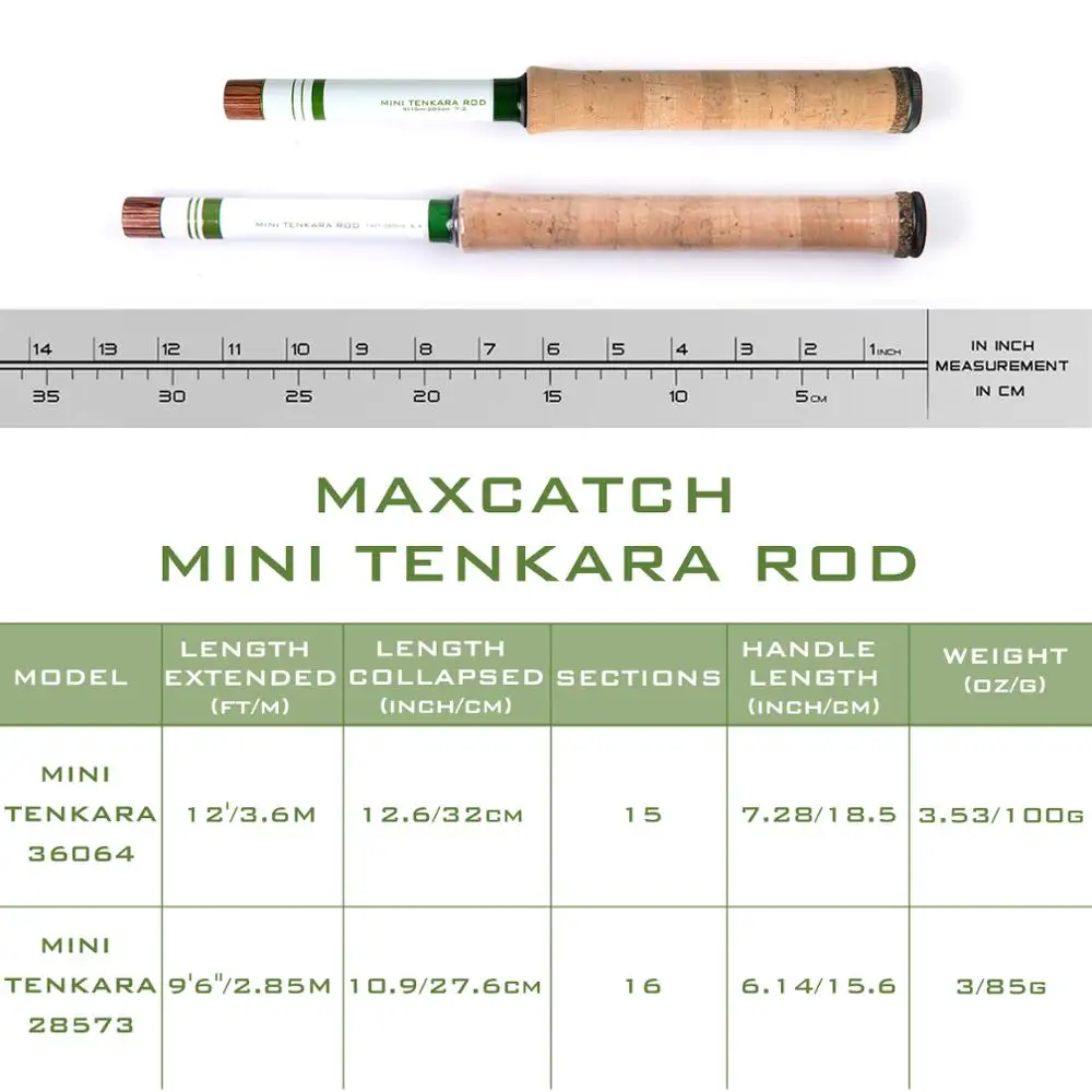 Телескопическая удочка Maximumcatch Tenkara Fly 6:4 12 футов/360 см 15 сек карбоновое волокно для