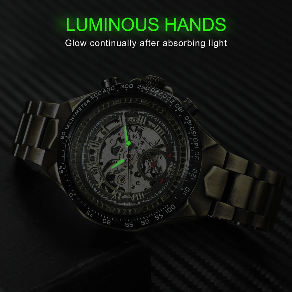 Победитель официальный Топ бренд Роскошные автоматические механические часы