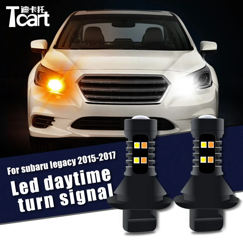 

Дневные ходовые огни для Subaru legacy, указатели поворота, Автомобильные светодиодные дневные ходовые огни drl 7440 t20, аксессуары 2015-2017