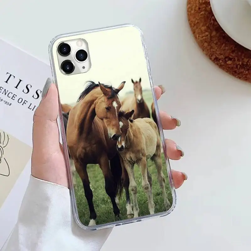 

Horse Animal Running cool Phone Case For iphone 12 5 5s 5c se 6 6s 7 8 plus x xs xr 11 pro max mini