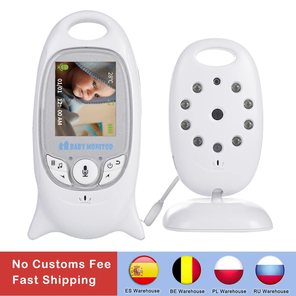 

Ship From Europe VB601 Wireless Audio Video Baby Monitor Radio Nanny Music Intercom IR 24h Portable Baby Camera Baby Babysitter