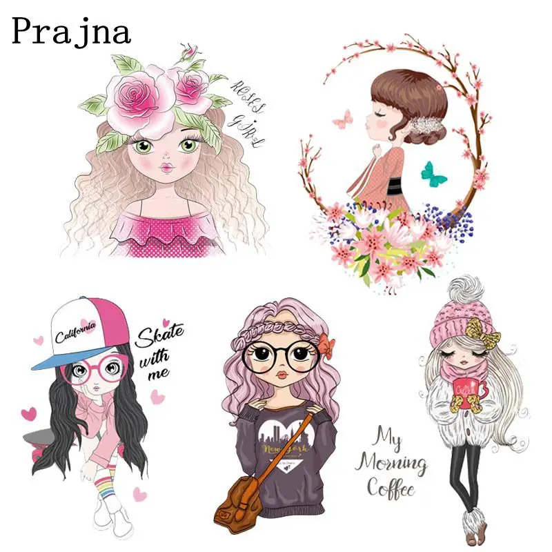 Прелестные Пластыри для девочек Prajna виниловые термопереводные одежды сделай сам