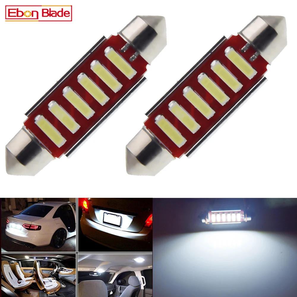2 x Festoon 38mm 39mm LED Bulb C5W C10W Super Bright 7020 SMD Canbus Auto Interior Dome Map License Palte Lamp Car Styling Light |