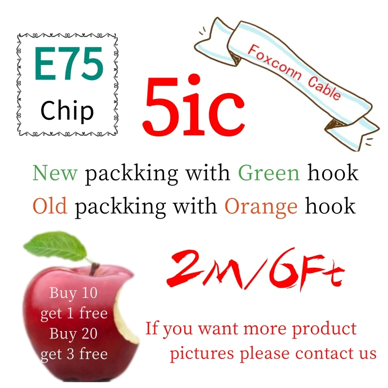 

2M/6FT 5ic E75 chip Foxconn sync data USB charger cable 10pcs/wholesale cable