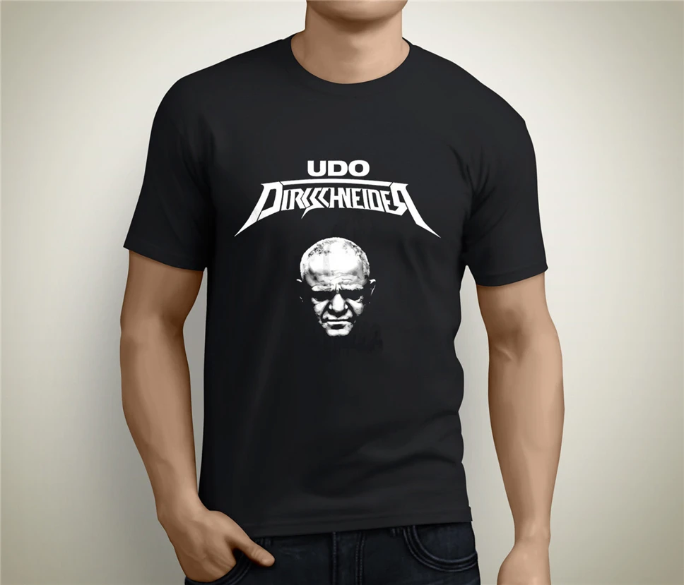 Dirkschneider футболка Udo рок группа Мужская черная Размер S 3Xl модная футболка|Мужские