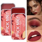 3 в 1 помада, Румяна Тени для век макияж Палитра Водонепроницаемый стойкая помада нюд, матовая губная помада оттенок натурального уход за кожей лица макияж Румяна Тени для век