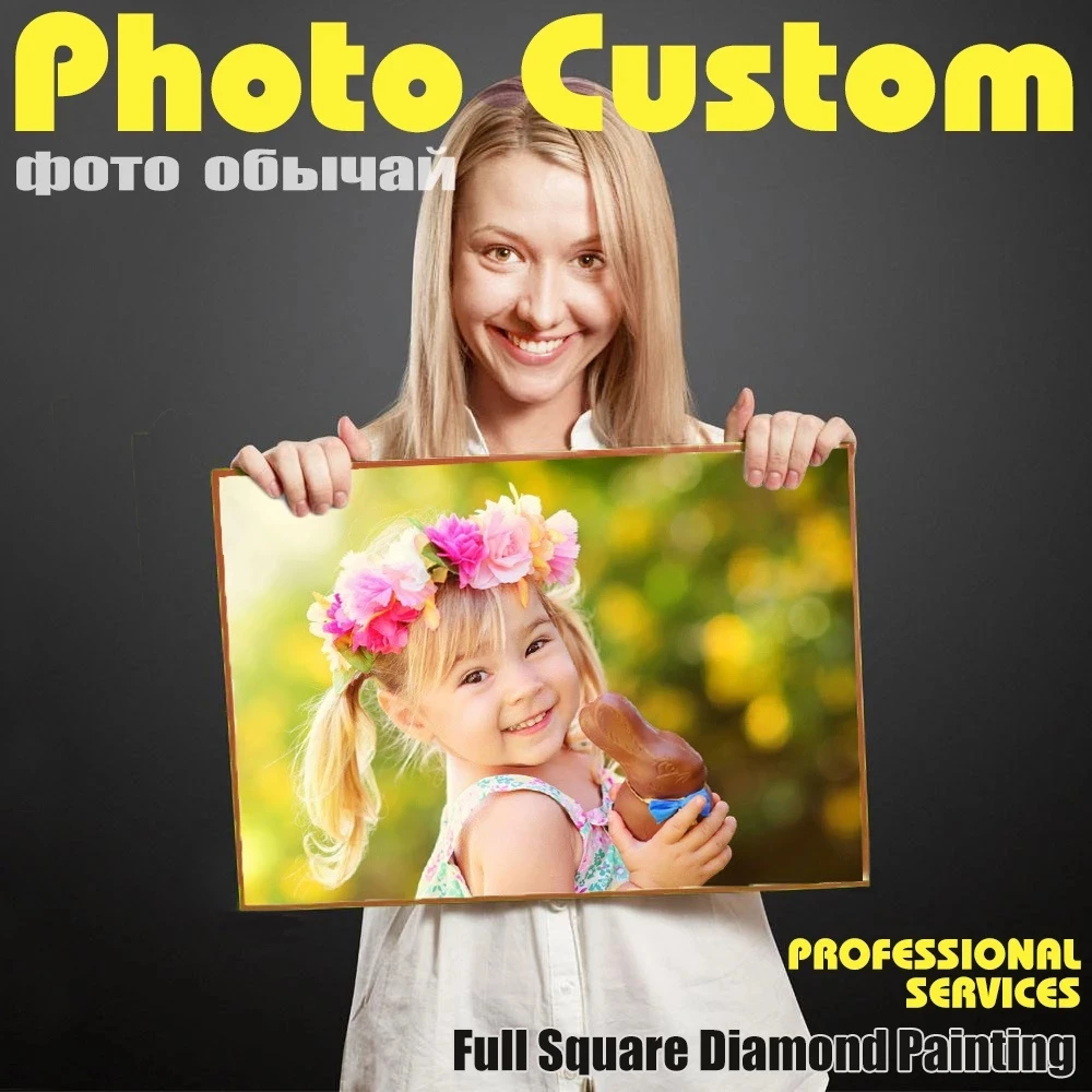 

Family Custom Any Memorable Photo Made 5D DIY Diamond Painting Cross Stitch Rhinestones Full Paste Mosaic Living Room Home Decor
