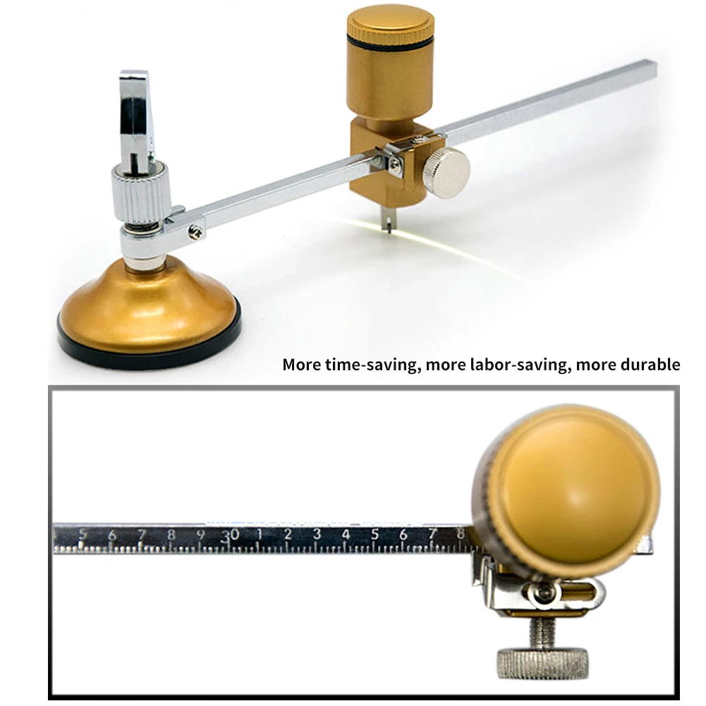 

400mm Circular Glass Cutter Aluminum Alloy With Round Knob Handle Hand Tools Suction Cup Home Adjustable Heavy Duty Portable
