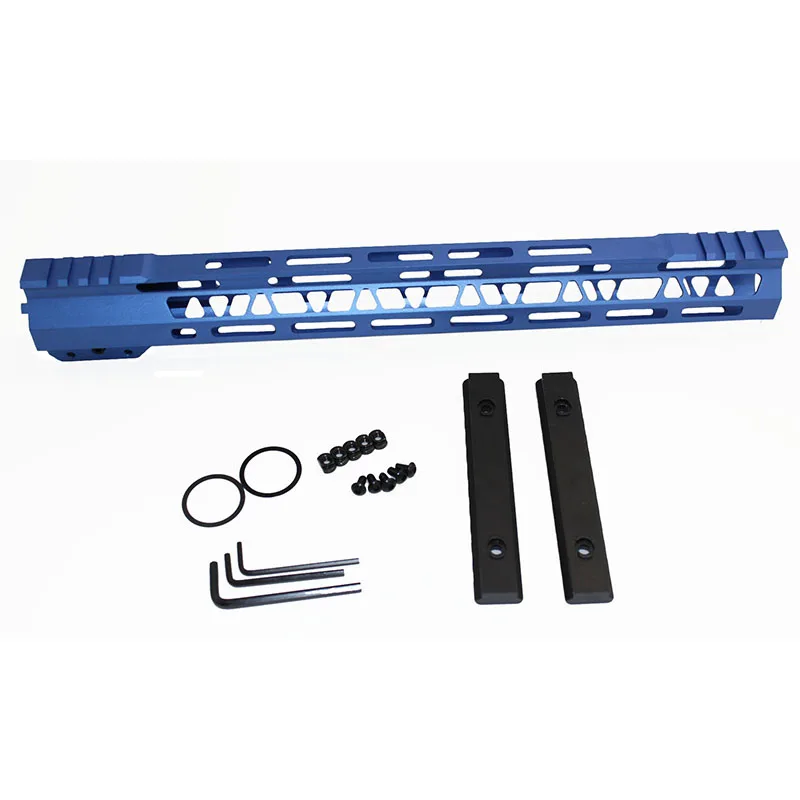 M lok Blue handguard Rail Super light15 дюймов mlok монтажный + 11 Слот rail|Кронштейны и аксессуары для