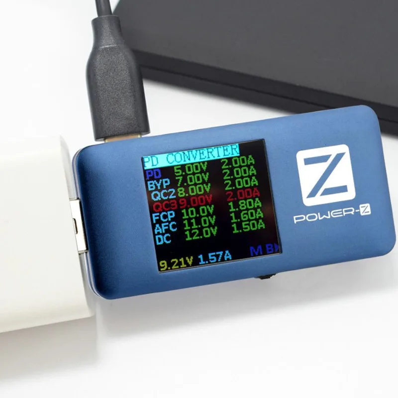 

Мощность Z FL001 PD тестер USB Type-c PD QC 3,0 2,0 быстрое зарядное устройство Напряжение Ток двойной тип-c вольтметр детектор мощности