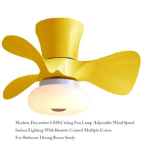 modern decorative led ceiling fan lamp adjustable indoor lighting remote control multiple colors for bedroom dining room study