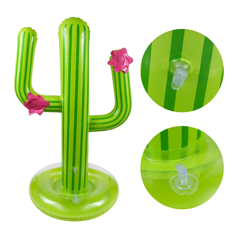 

Outdoor Swimming Pool New PVC Inflatable Cactus Ring Toss Game Set Floating Pool Toys Beach Party Supplies Party Ice Bar Travel