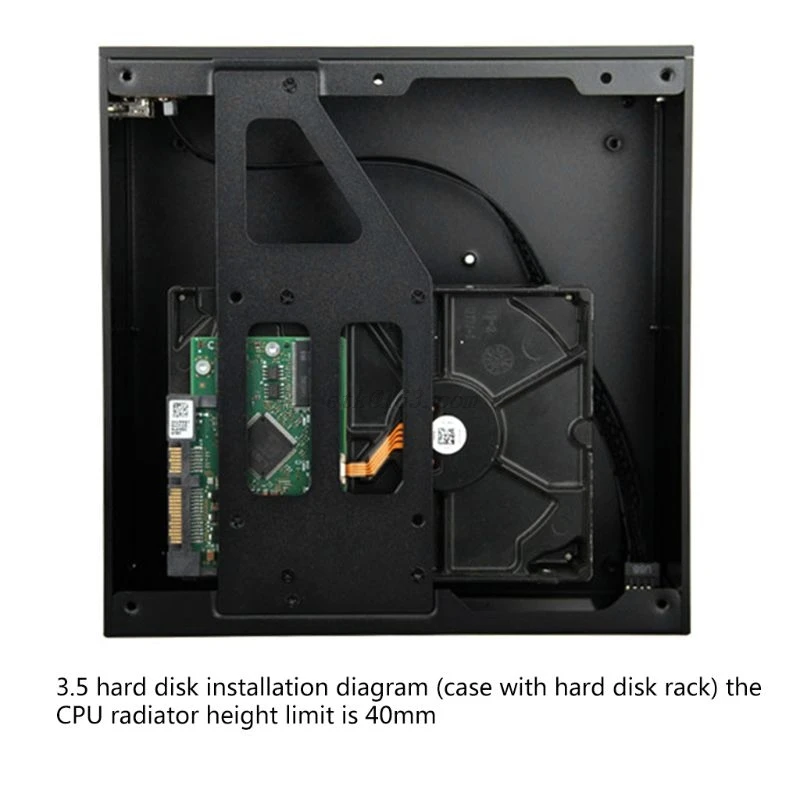 B01 Mini ITX чехол для компьютера корпус алюминиевый/стеклянный портфель домашнего