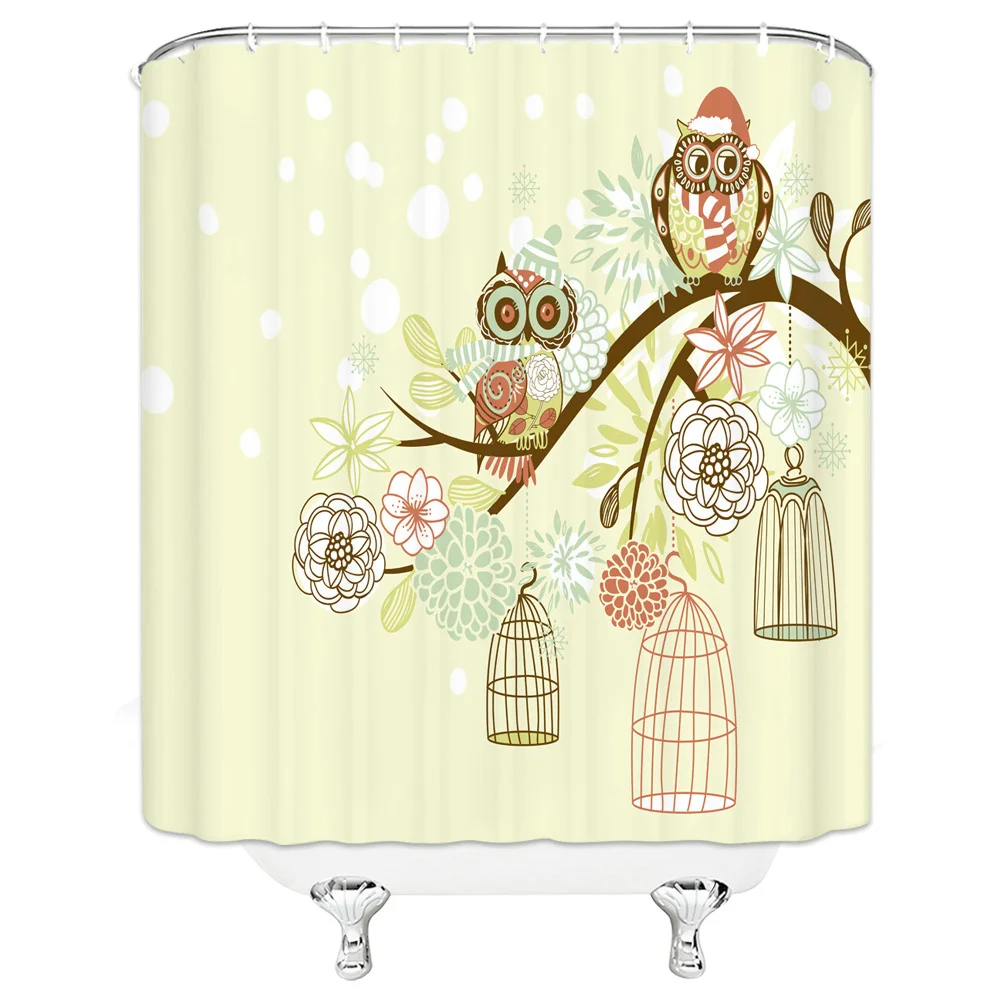 

Cartoon Cute Animal Shower Curtains Bathroom For Home Waterproof Polyester Fabric Bath Screen Child Shower Curtain With Hooks