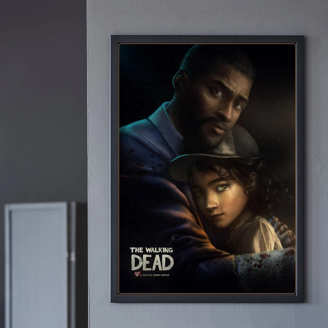 Постер Ходячие мертвецы Клементина и Ли игровой постер ролевая игра