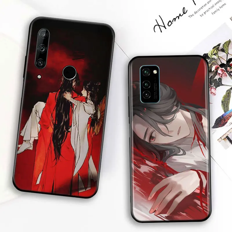 

Silicone Cover Heaven Officials Blessing For Huawei Honor 7C 7A 7S 8 8A 8X 8C 8S 2019 2020 9 lite 9X Pro Black Phone Case