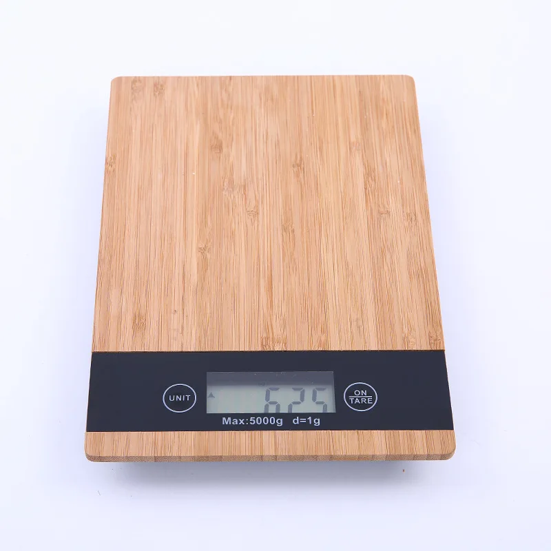 Ультратонкие цифровые кухонные весы MINIFUN с сенсорным экраном Бамбуковая