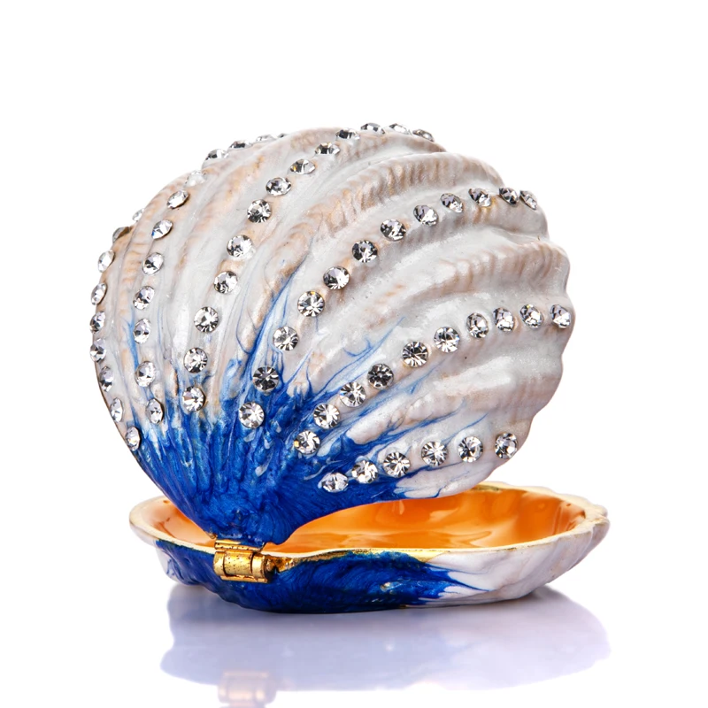 H &amp D ручная роспись Форма морской раковины Ювелирная безделушка Декор шарнирная