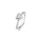 Поднятое кольцо в форме сердца, подлинное искусственное серебряное Ювелирное кольцо для женщин, серебряные кольца в европейском стиле для изготовления ювелирных изделий