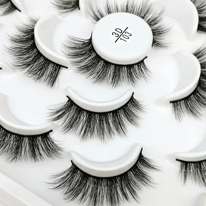 Mink eyelashes 3d mink hair eyelashes10 pairs long makeup 3d faux nature fake lashes extension false eyelashes Wholesale(10P