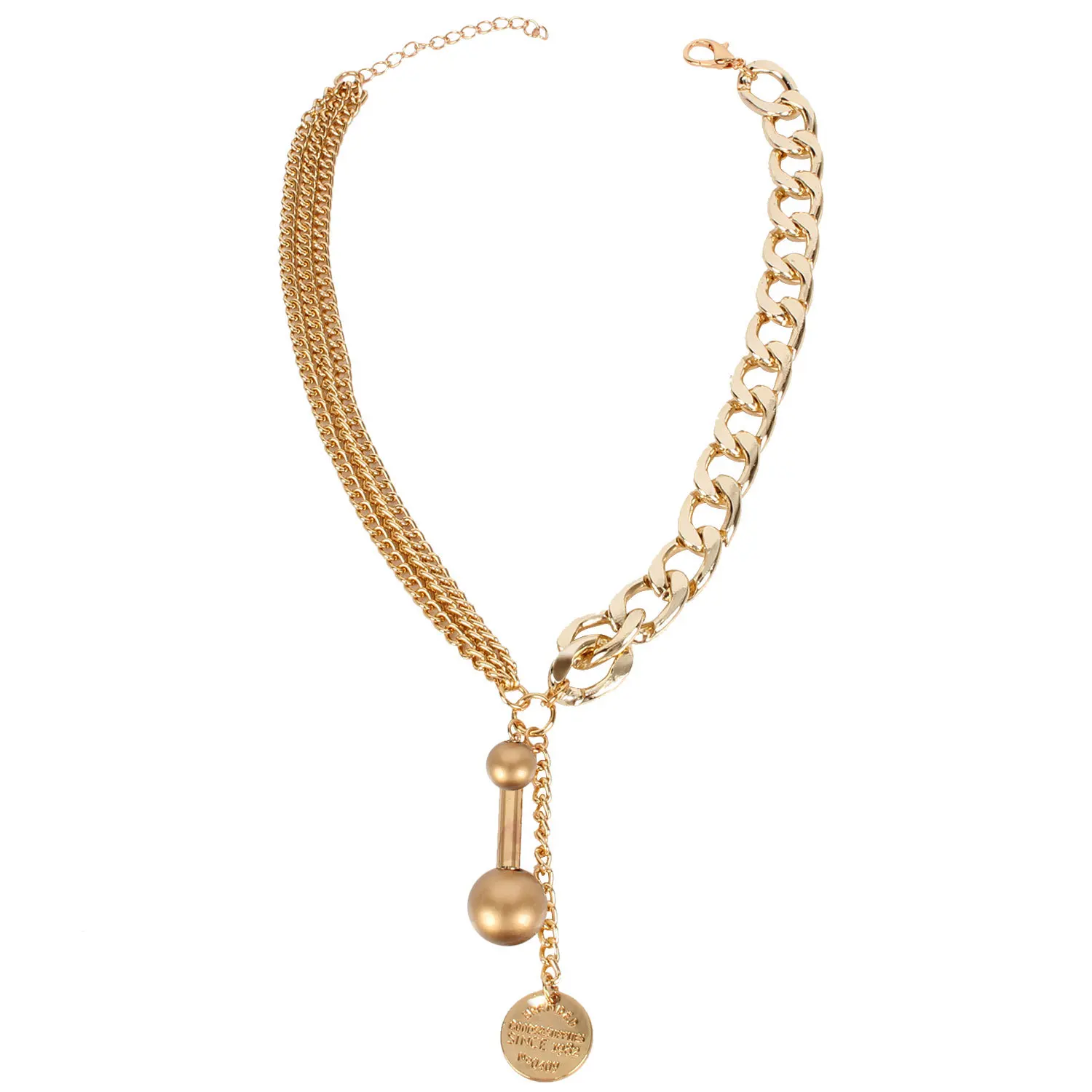 Ожерелье многослойное на тонкой цепочке модные аксессуары в уличном стиле