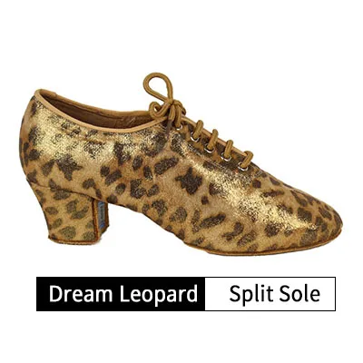 Dream Leopard Satin Женская обувь для бальных или латиноамериканских танцев - Цвет: Dream Leopard Satin